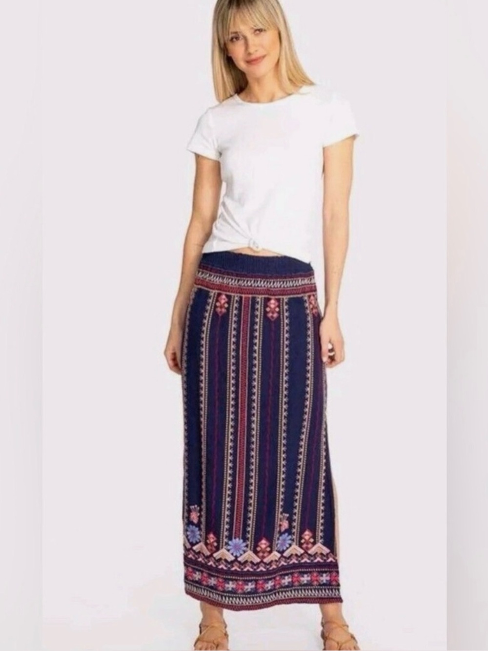 Johnny Was Frédérique Linen Skirt